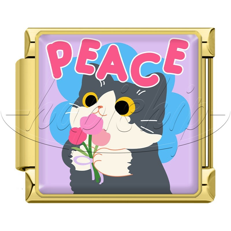 Golden Sweet Kind Happy Cat TZ187-Gold