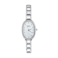 Elegant Oval Watch with Minimalist Dial — Clean Italian Charm Watch Bracelet
