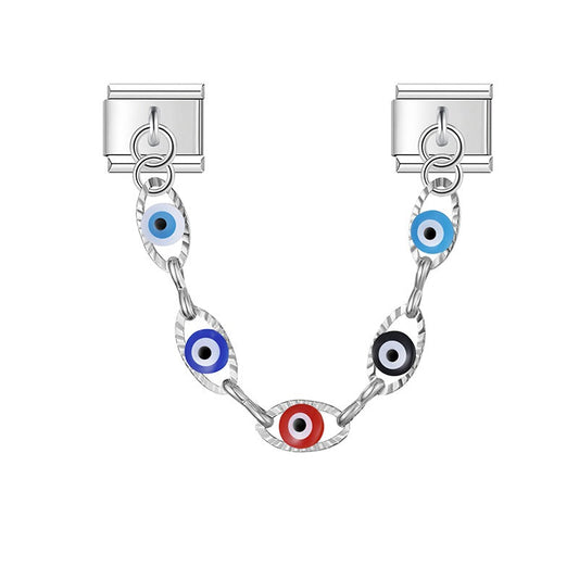 Colorful Eye Chain dangle charms silver&gold