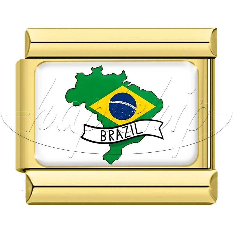 Golden National Topography Flag TZ006-Gold