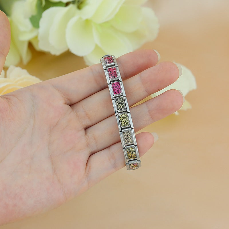 Colorful Leopard Print Italian Charm