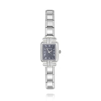 Modern Small Square Watch with Roman Numerals — Customisable Italian Charm Watch Bracelet