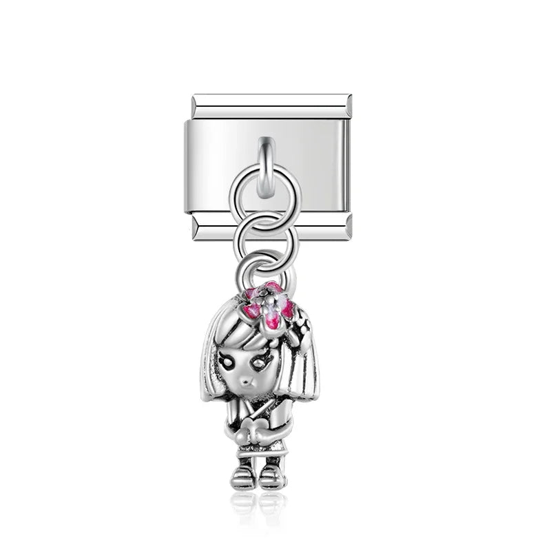 Daisy Flower Zircon Heart MOM DJ609
