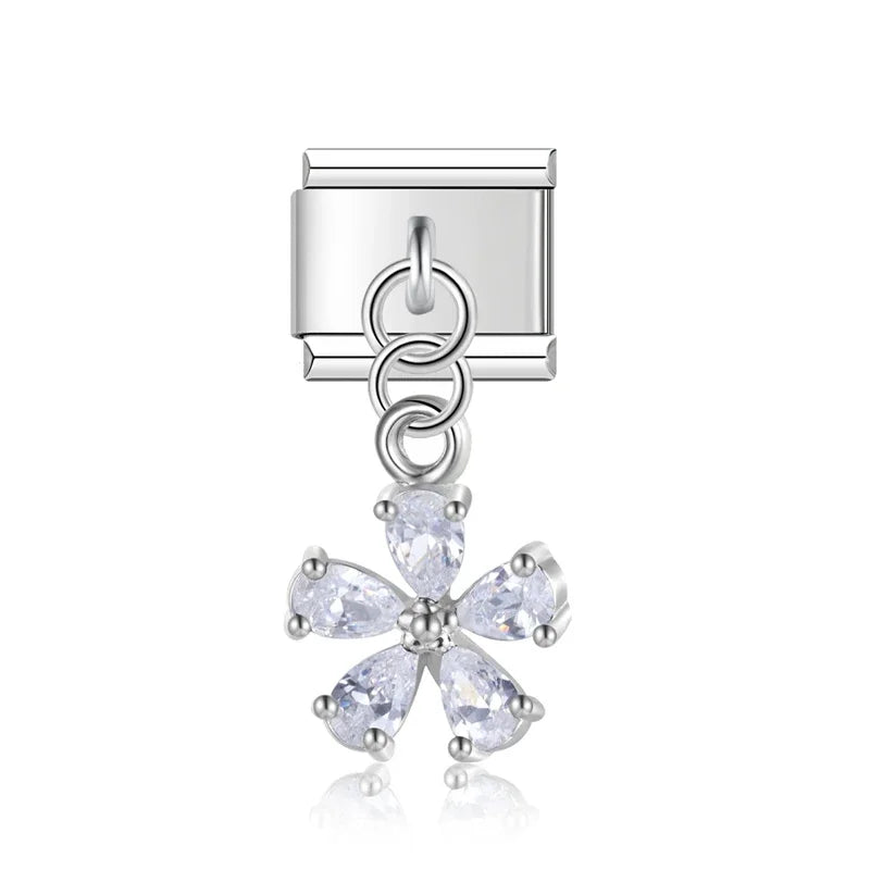 Daisy Flower Zircon Heart MOM DJ609