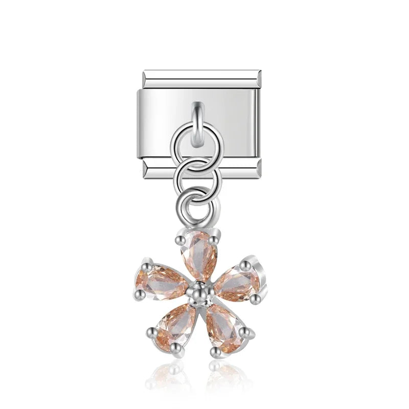 Daisy Flower Zircon Heart MOM DJ609