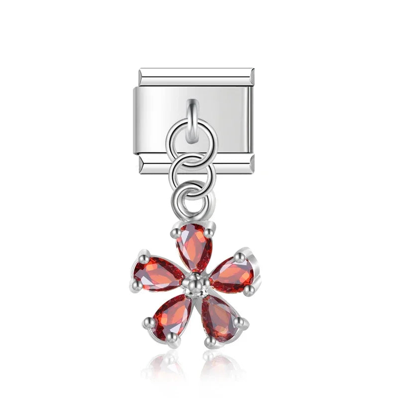 Daisy Flower Zircon Heart MOM DJ609