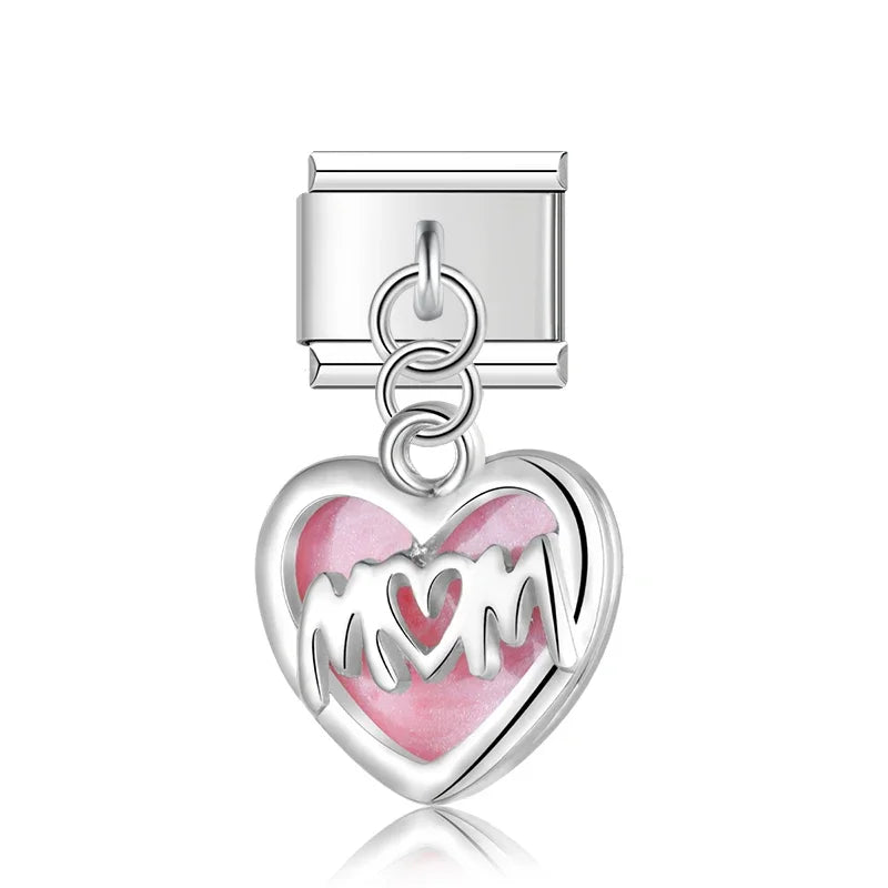 Daisy Flower Zircon Heart MOM DJ609