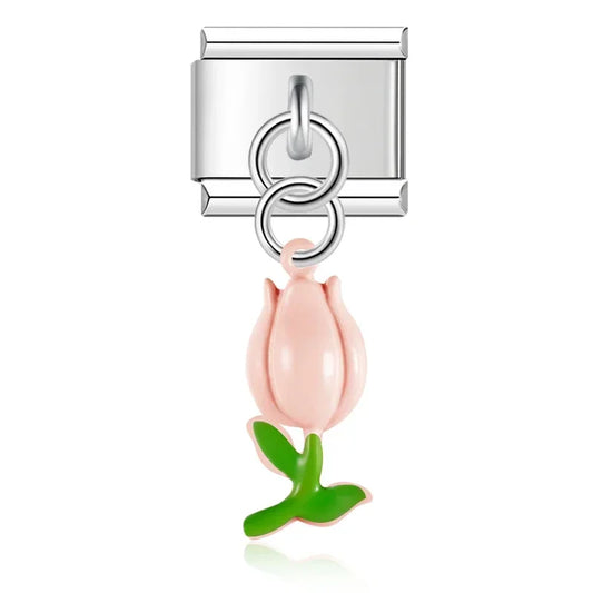 Butterfly Tulip Flower charms