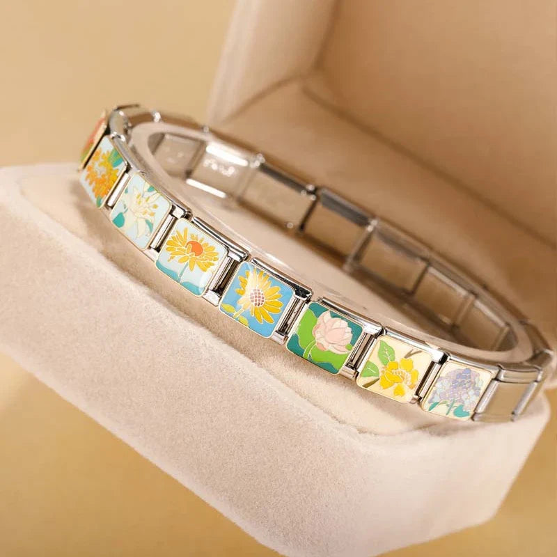Colorful Flowers Italian charms
