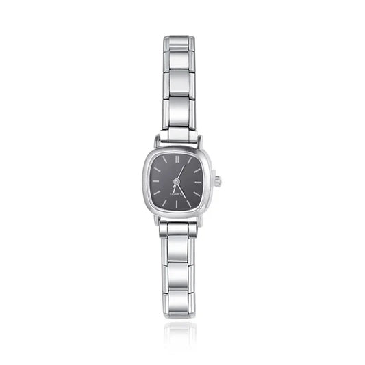Square White Black Watch Bracelet