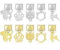 The Animal, Dog, Cat & Wolf Dangle Charm in Silver