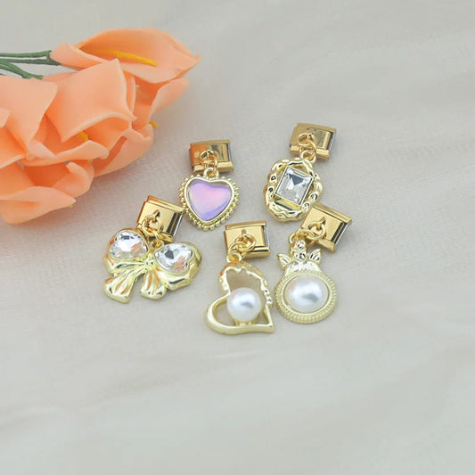 Heart Bowknot Angel golden charms