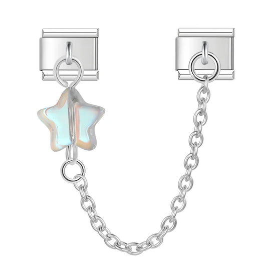 stars chain charms silver