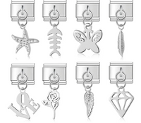 The Classic Silver Silhouette & Symbol Dangle Charm