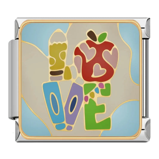 Learning Teaching Baseball & Teacher Appreciation Enamel Charms