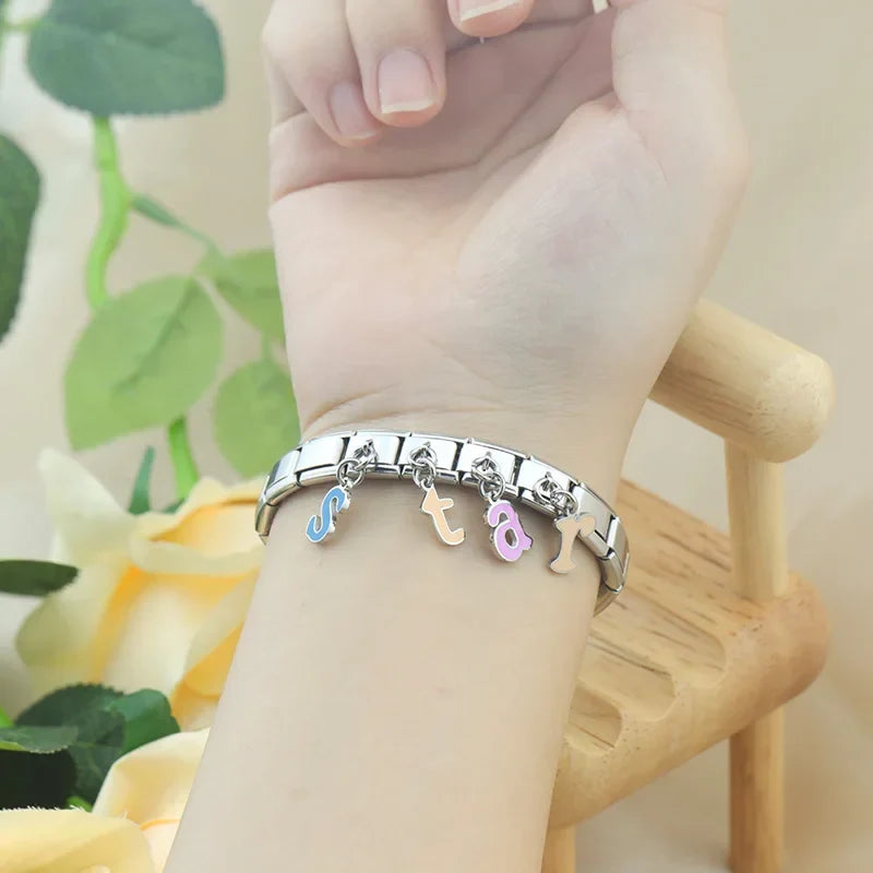 Colorful Dangle Letters Charms initials