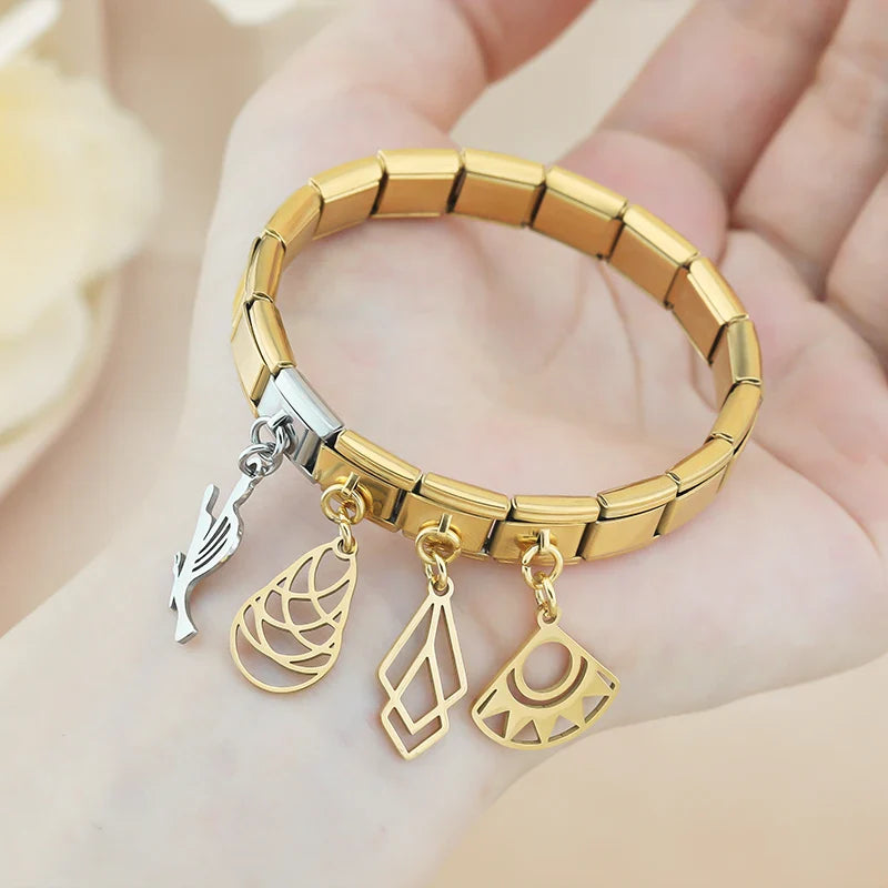 Modern Art Cutout Dangle Charms
