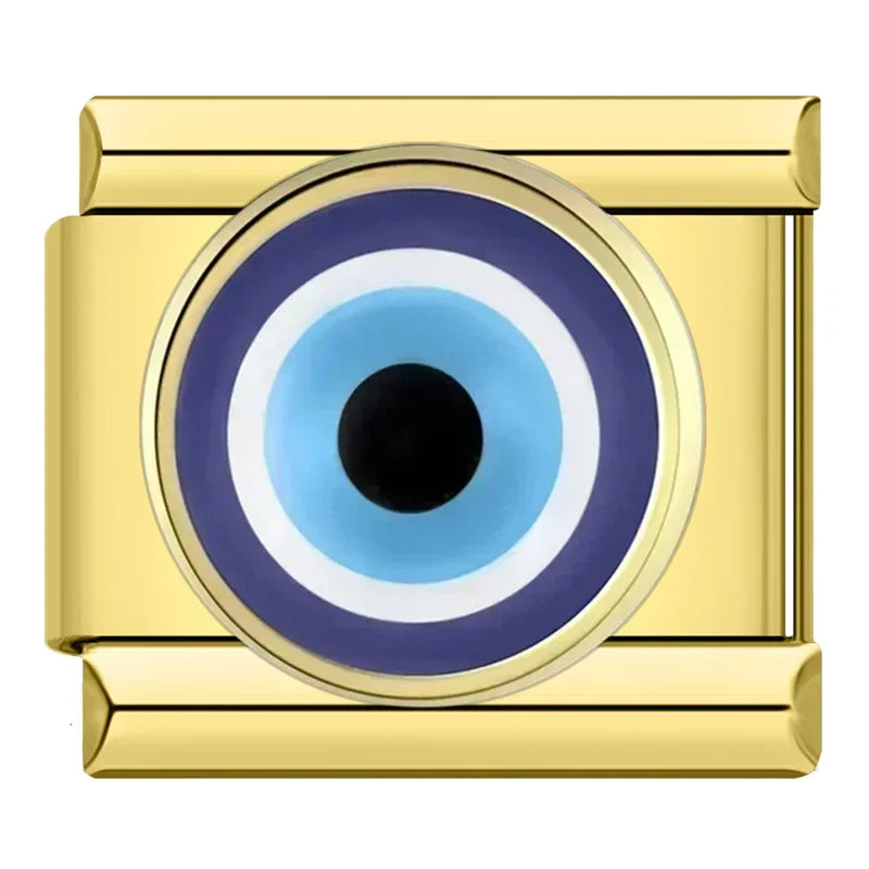 Moon Star Eye Golden Italian Charm DJ1373-A
