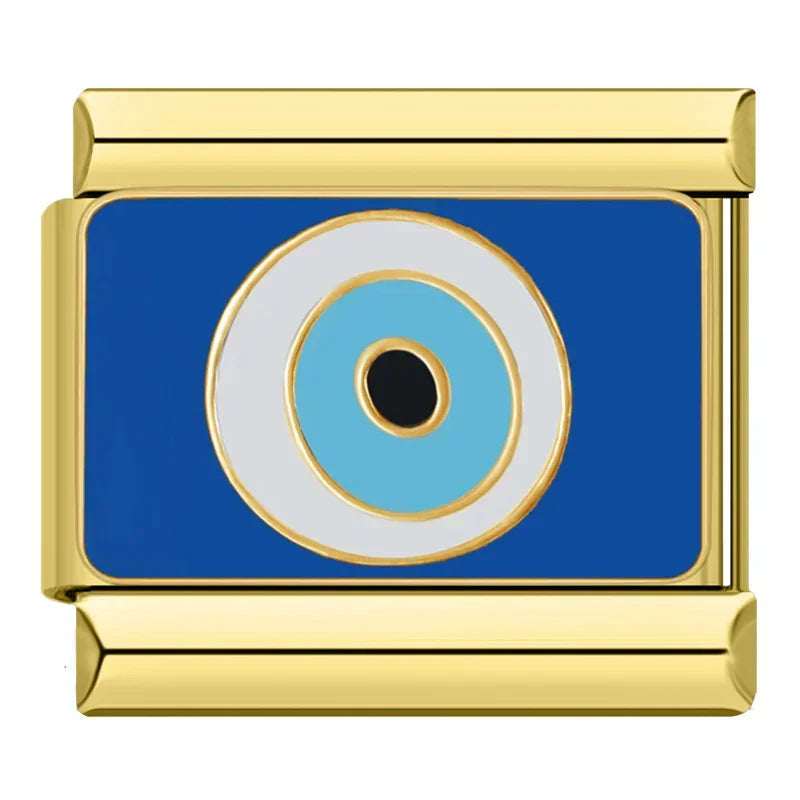 Moon Star Eye Golden Italian Charm DJ1373-A