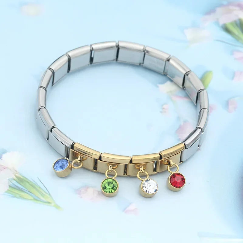 Birthstone Dangle Charm in Gold