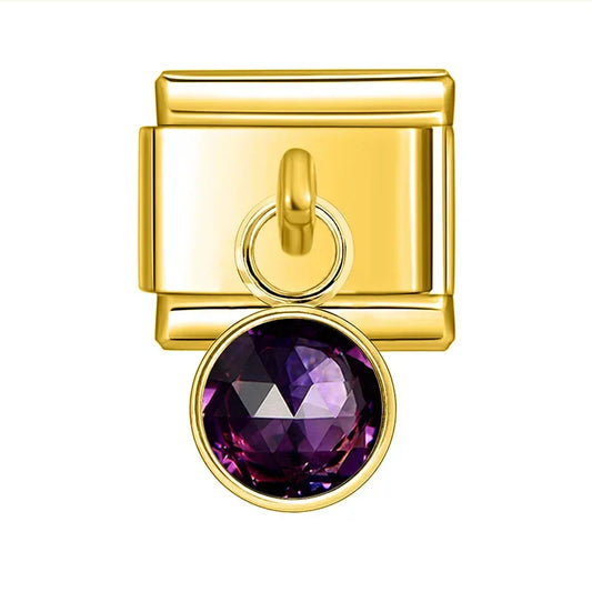 Birthstone Dangle Charm in Gold