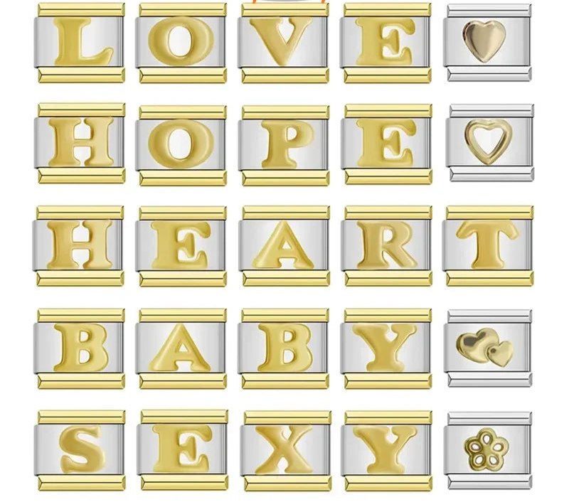 gold and silver Letters DJ907