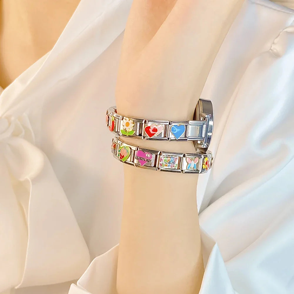 White Black Cool Watch Bracelet Bangle G197