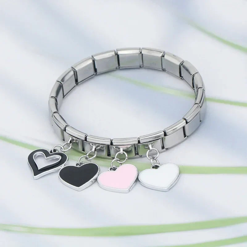 Open Heart Dangle Charm in Silver