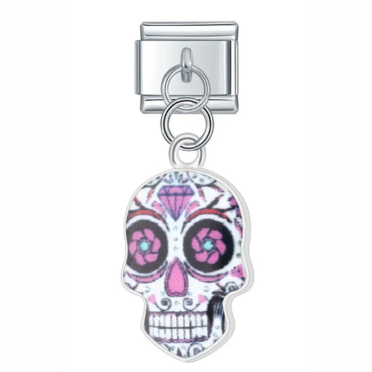 The Vibrant Sugar Skull Dangle charm