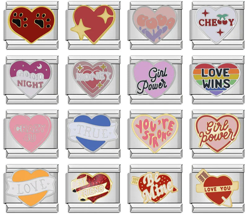 Romantic Heart Love Charms Italian ZH031