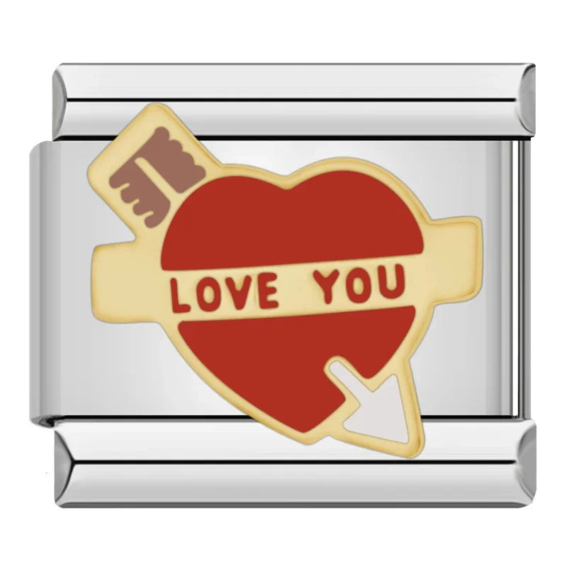 Romantic Heart Love Charms Italian ZH031