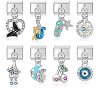 The Fish, Butterfly, Eye & Cherries Dangle Charm