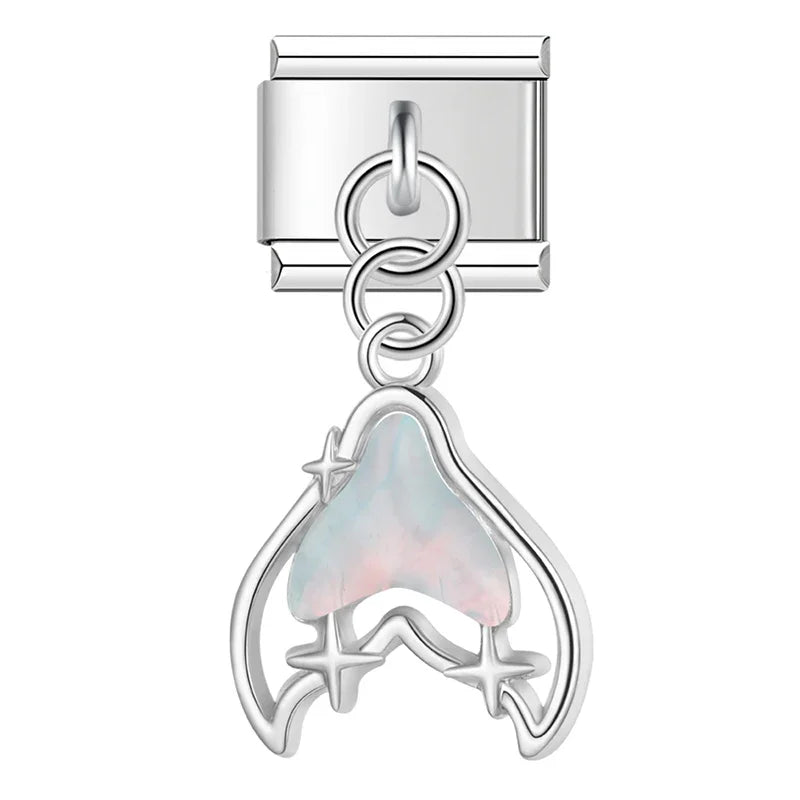 Mermaid Tail Heart CZ DJ1385