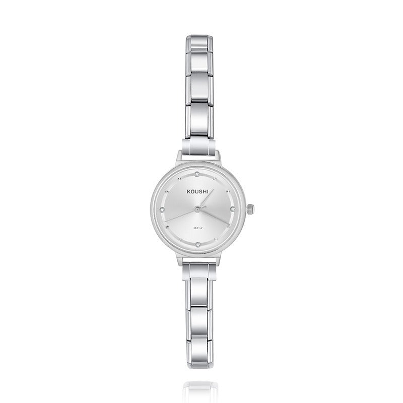 Round Watch G154 PINK GREEN WHITE