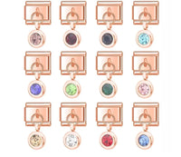 The Birthday Colour Dangle Charm in Rose Gold