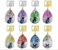 Botanical Resin Teardrop Dangle Charm