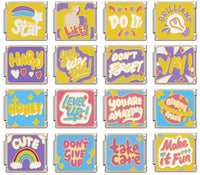 Pop Art Affirmation Italian Charms — Star, Like, Do It, Happy, Level Up, You Are Amazing & More