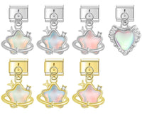 The Celestial Star & Ruffled Heart Dangle Charm