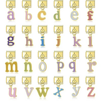 The Colourful Golden Lowercase Letter Dangle Charm