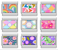 Colorful Rainbow & Floral Pattern Italian Charms