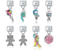 Cute Colourful Dangle Italian Charms — Flower, Dog, Cake, Fish, Tree & More