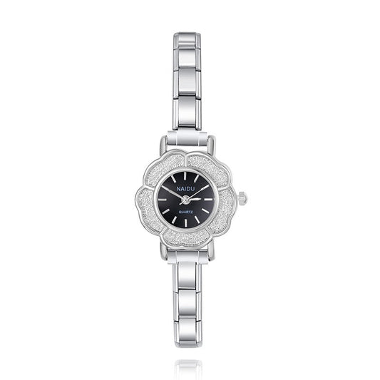 Beautiful Flower Shaped Watch with Textured Edge