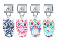 The Colourful Glaze Owl Dangle Charm