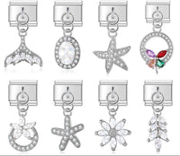 Enamel Mermaid & Ocean Fantasy Dangle Charm for Charm Bracelets