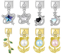 The Celestial Star & Botanical Pearl Dangle Charm