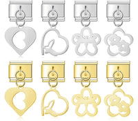 The Delicate Cut-Out Heart & Floral Silhouette Dangle Charm
