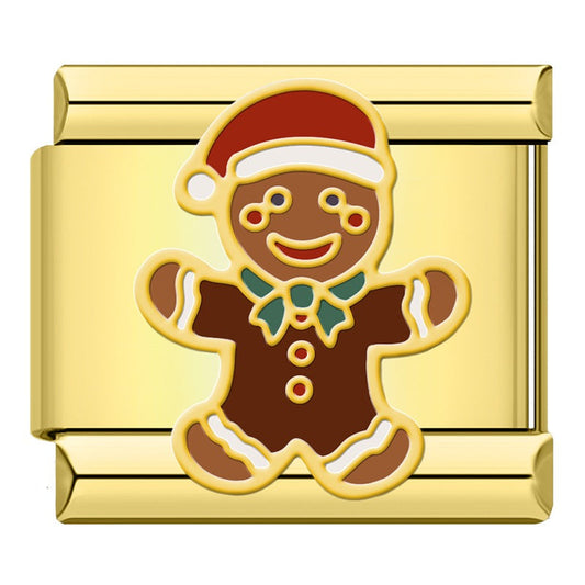 Christmas themed charms in gold