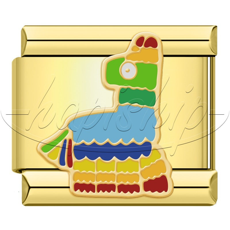 Golden Hrart Cat Flower Skull DJ1826-A