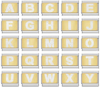 Gold & Silver Letter Initial Italian Charms A–Z — Mixed Metal Personalised Bracelet Links