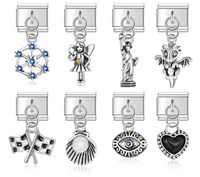 Enamel Owl & Wisdom Dangle Charm for Charm Bracelets